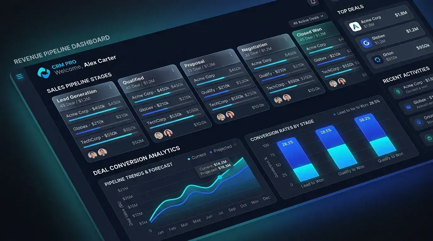 Lumen Express Zoho CRM Implementation Rapid Go-Live Dashboard
